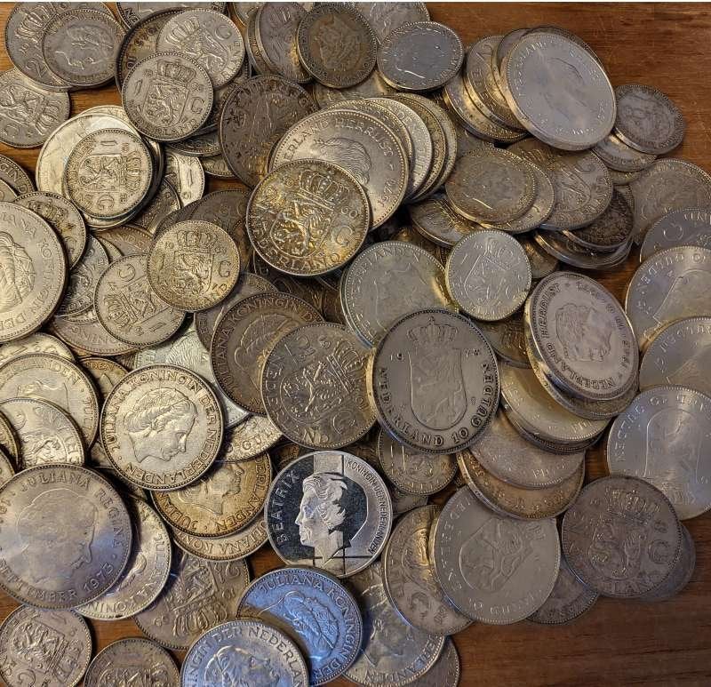 10 kilo Netto zilvergeld Nederland, Postzegels en Munten, Koningin Juliana, Setje, Zilver, Ophalen of Verzenden