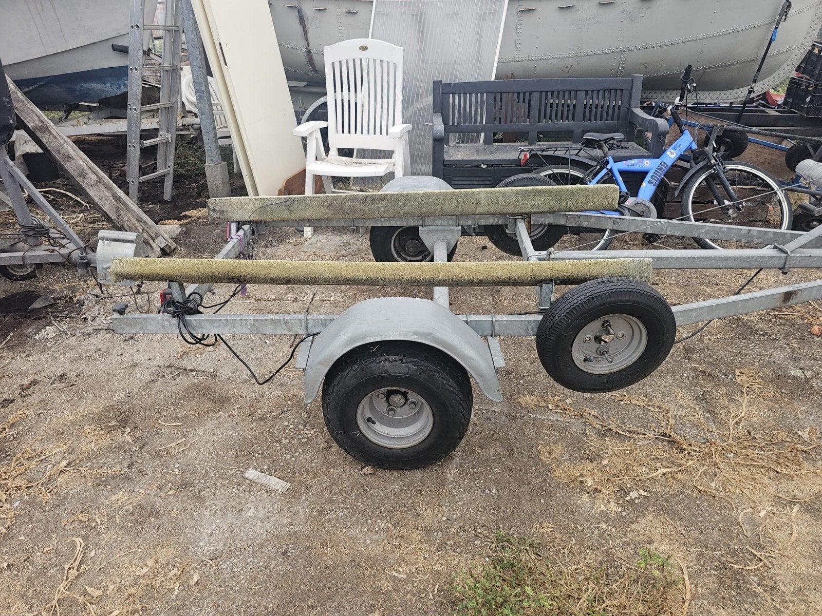 Gebruikte trailer voor jetski of boot, Watersport en Boten, Ophalen, Minder dan 1500 kg, Gebruikt, Verstelbare verlichting
