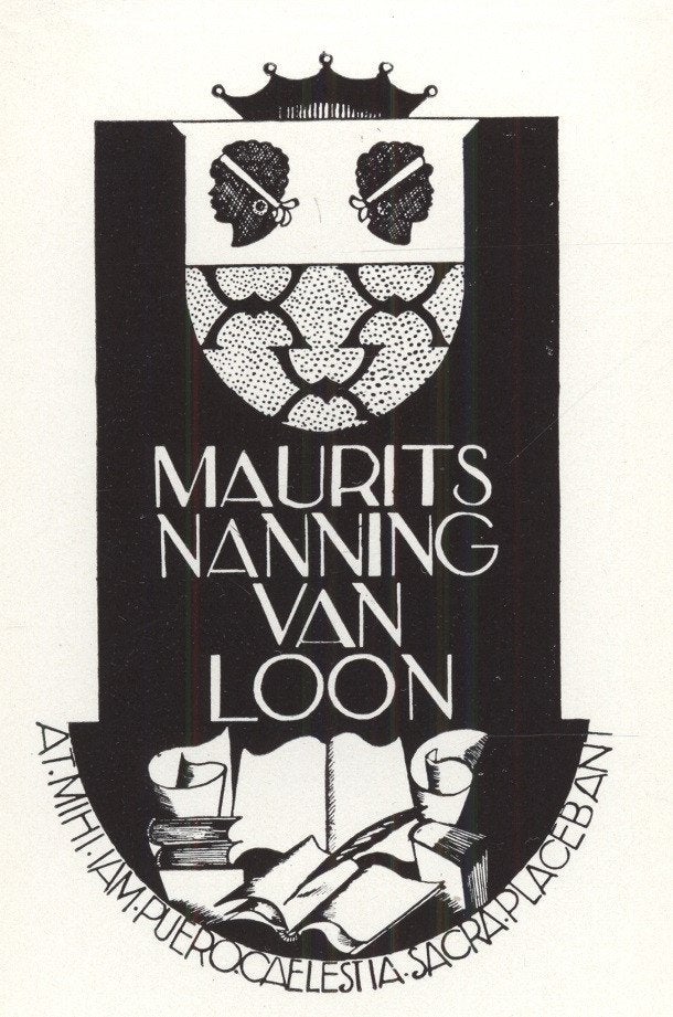 0464 Ex Libris Nederland : Jeanne Bieruma Oosting, 1941, Verzenden, Ex libris