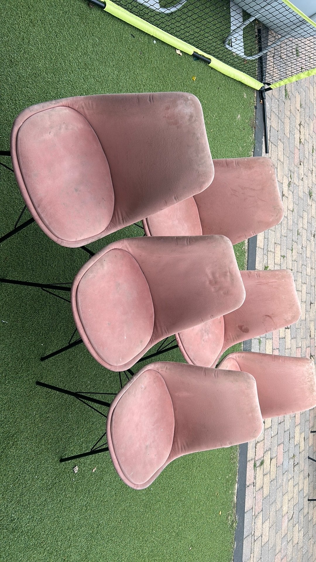 6 eetkamer stoelen, Ophalen, Gebruikt, Overige kleuren, Stof