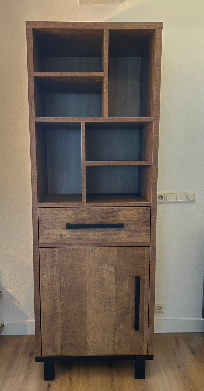 Kast met Open Vakken, Lade en Deur, Ophalen, Gebruikt, 200 cm of meer, 50 tot 100 cm