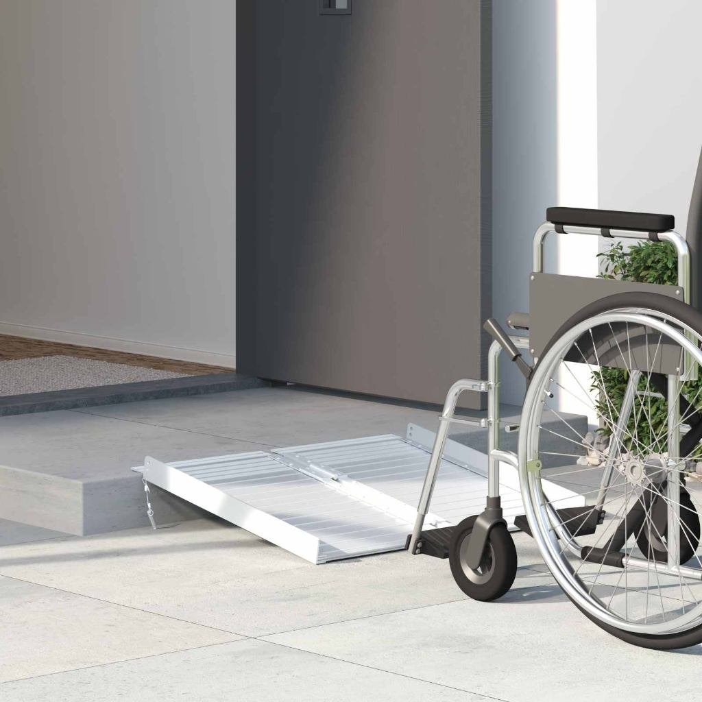 Rolstoeloprijplaat opvouwbaar 60,5 cm aluminium GRATIS BZRGD, Verzenden, Nieuw, Nvt, Nvt