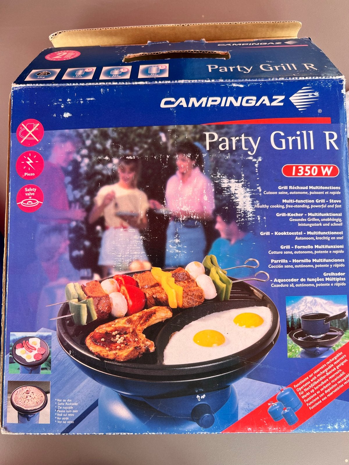 Campingaz Party Grill R 1350W - Draagbare Gasbarbecue, Ophalen of Verzenden, Zo goed als nieuw