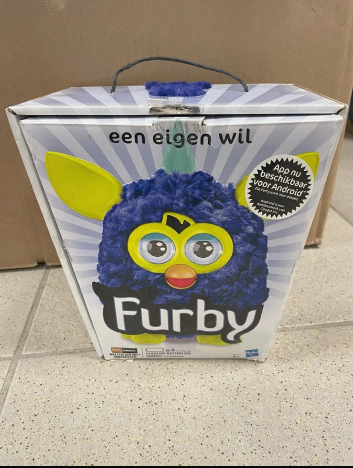 Furby interactief speelgoed – blauw/geel – NL sprekend, Ophalen, Zo goed als nieuw, Met geluid
