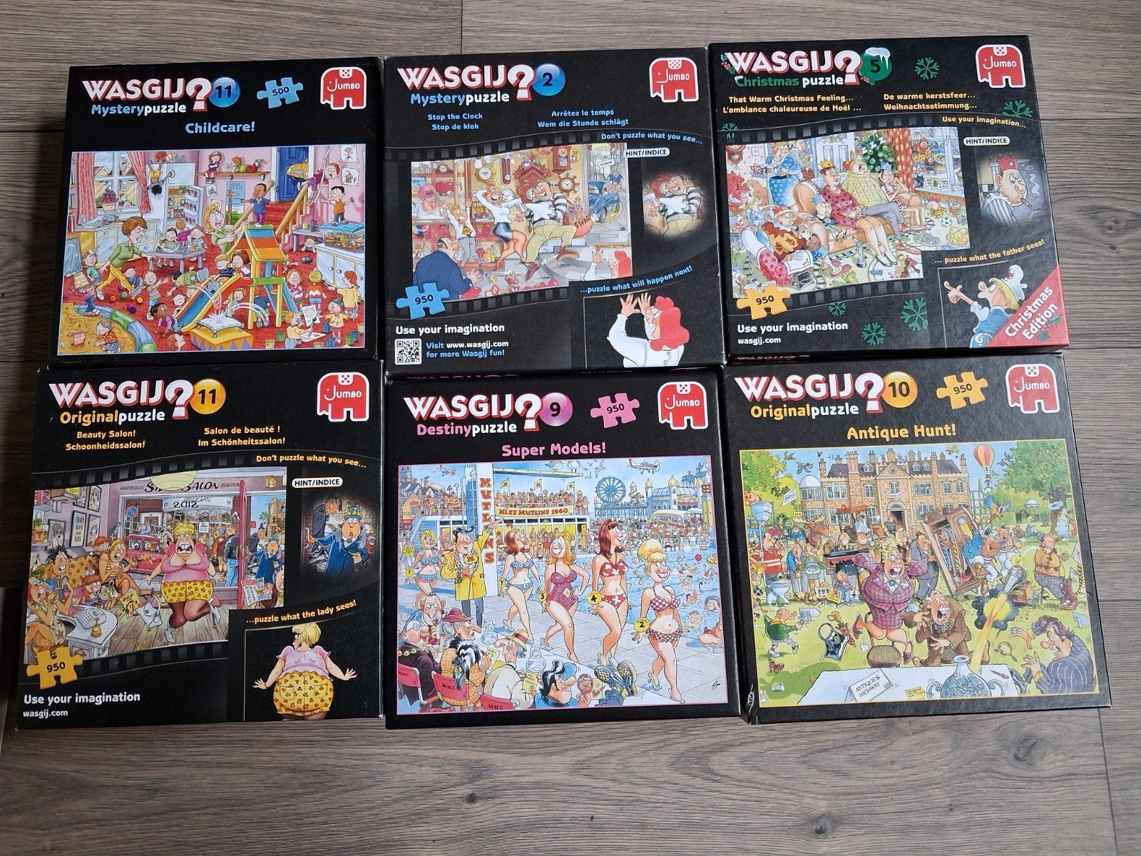 Wasgij puzzels te ruil., Ophalen, 500 t/m 1500 stukjes, Zo goed als nieuw