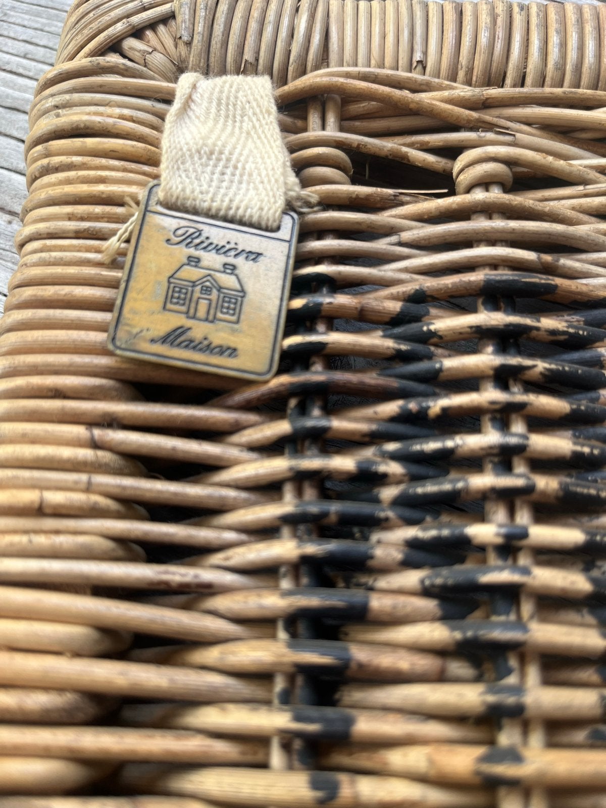 Riviera Maison rotan wanddecoratie met haakje, Gebruikt, Ophalen of Verzenden, Landelijk, Natuurlijk materiaal