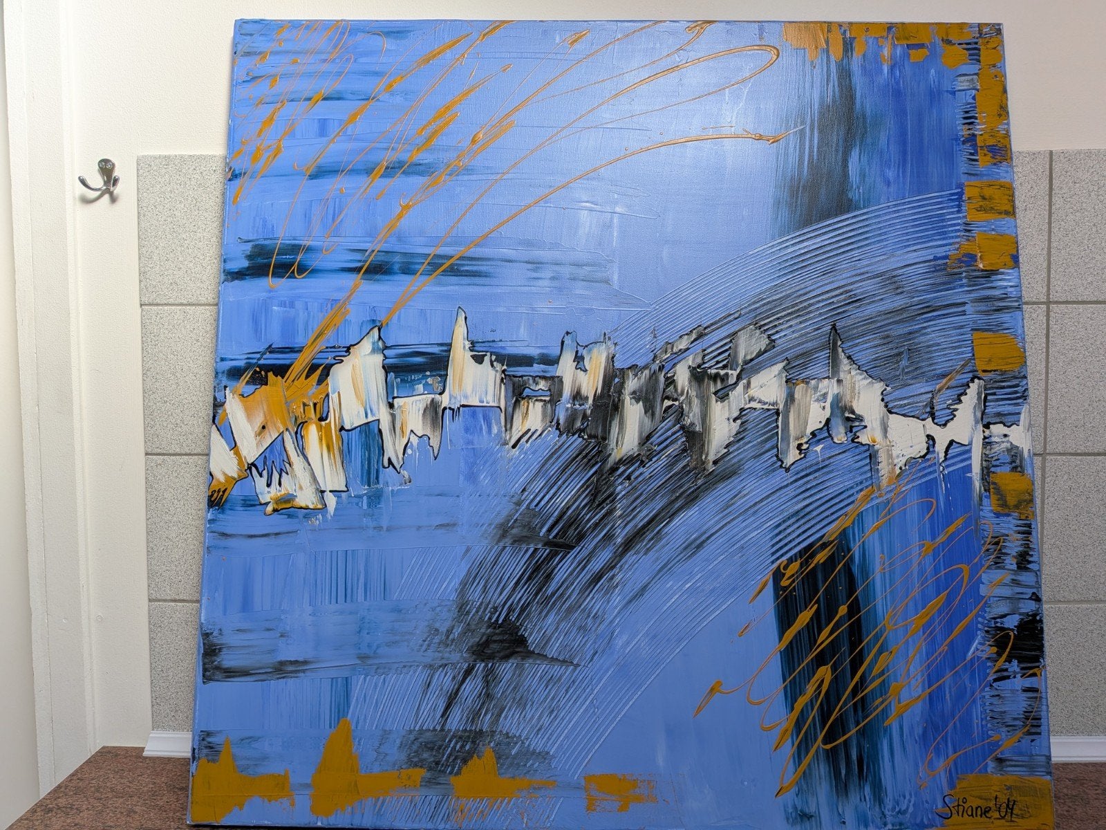 Abstract Schilderij "Losing Connection" van Stiane (2004), Ophalen