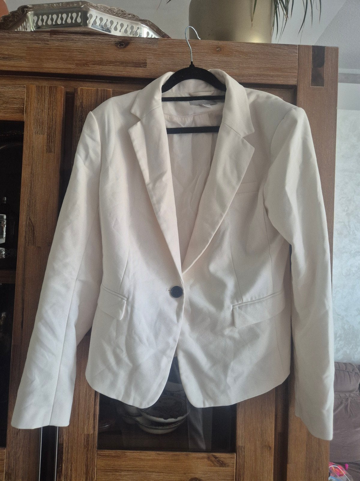 H&M Crèmekleurig Jasje Maat 42/44 (L), Ophalen, H&M, Beige, Maat 42/44 (L)