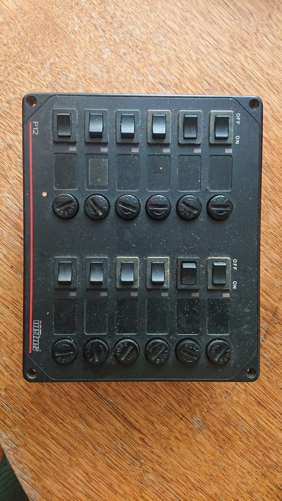 Vetus P12 Schakelpaneel - 12V Schakelaar Paneel, Ophalen of Verzenden, Gebruikt, Motor en Techniek