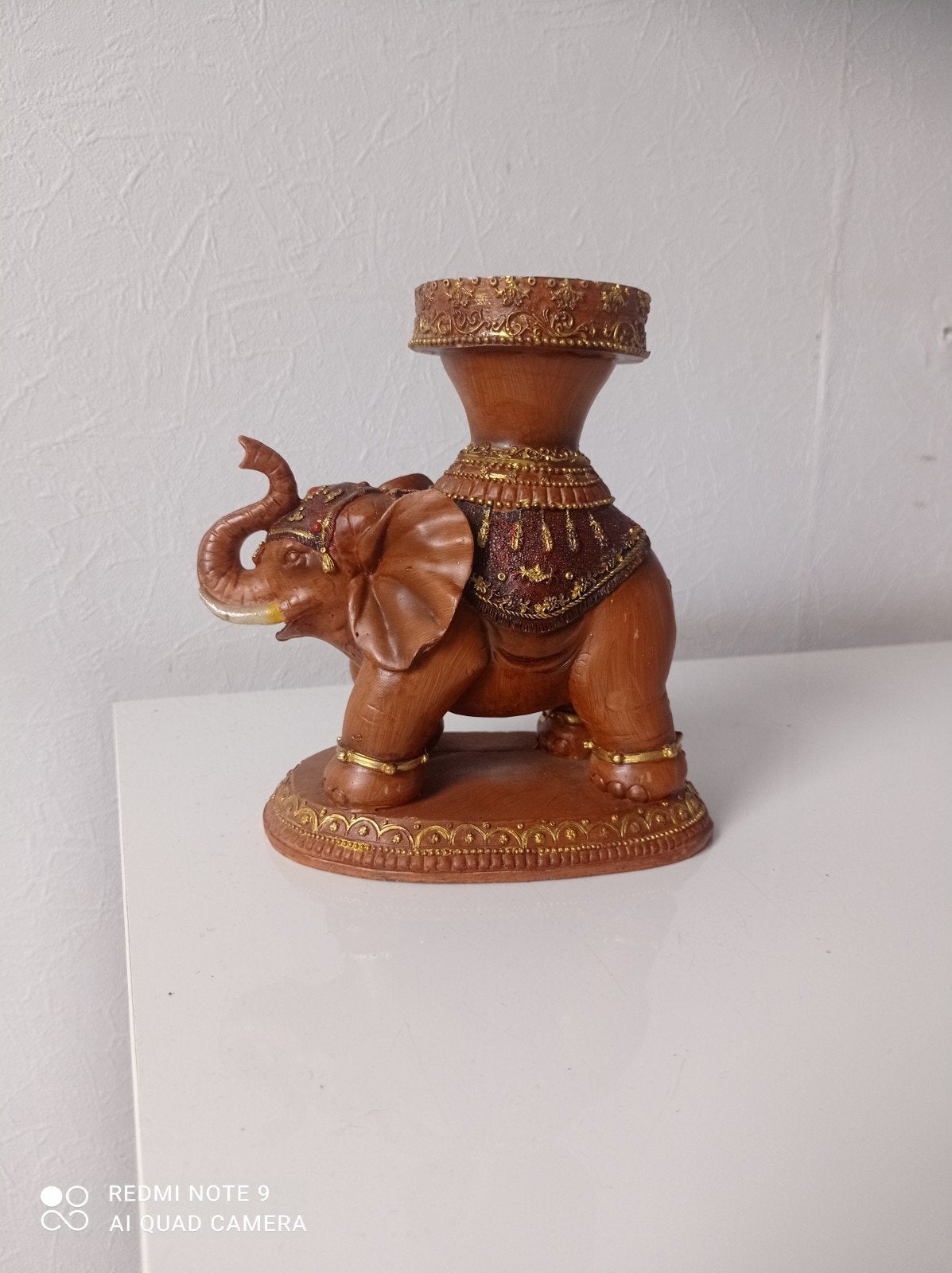 olifant met waxine houder 17 x 15 x 10 cm, Ophalen of Verzenden, Dier