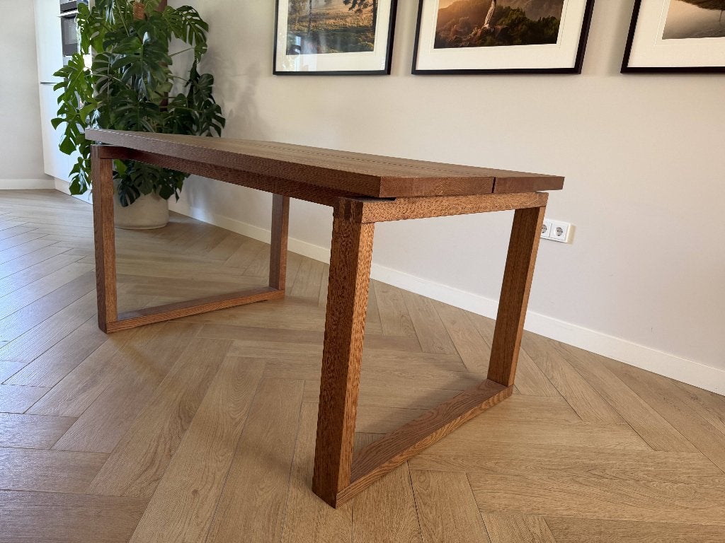 Tafel, Ikea MÖRBYLÅNGA, eiken fineer, Huis en Inrichting, Ophalen, 100 tot 150 cm, Eikenhout, 50 tot 100 cm