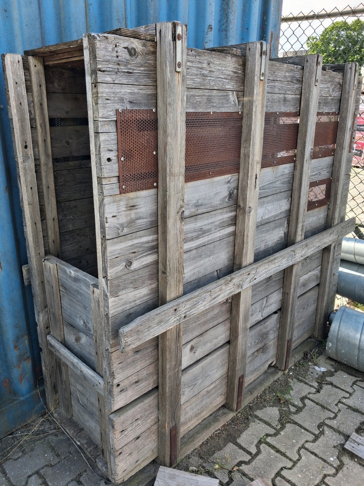 2x grote houten kist, ideaal voor brandhout, Ophalen