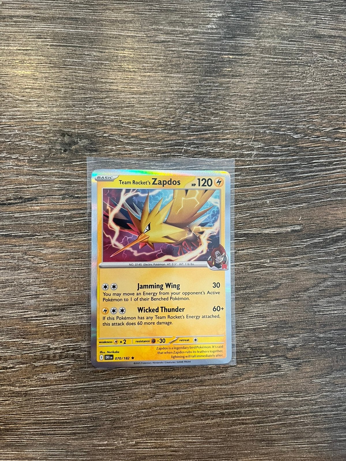 Team Rocket’s Zapdos DRI 070/182 holo, Ophalen of Verzenden, Zo goed als nieuw