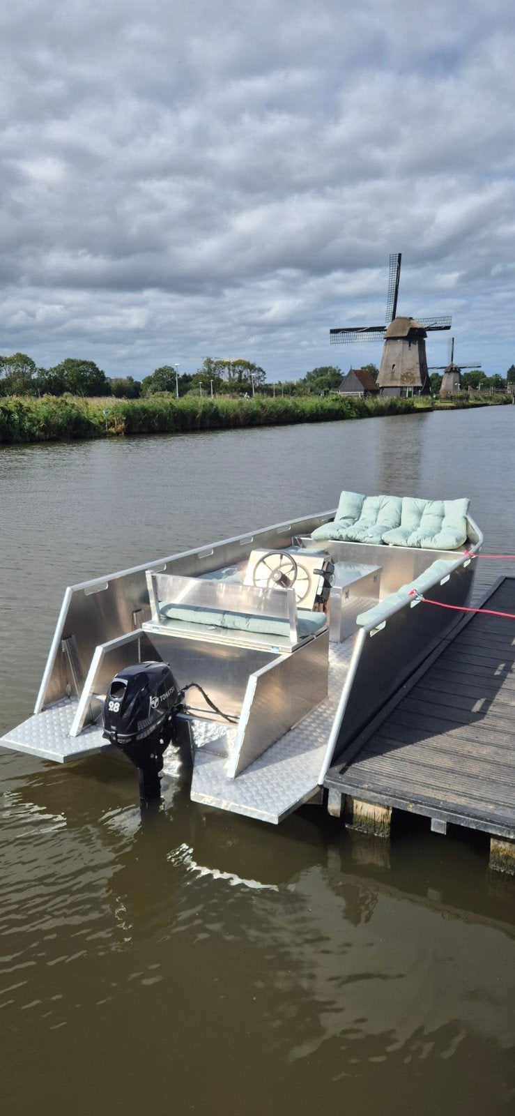 Vaarklare Aluminium sloep met Tohatsu motor en trailer, Overige merken, Buitenboordmotor, Sloep, Zo goed als nieuw