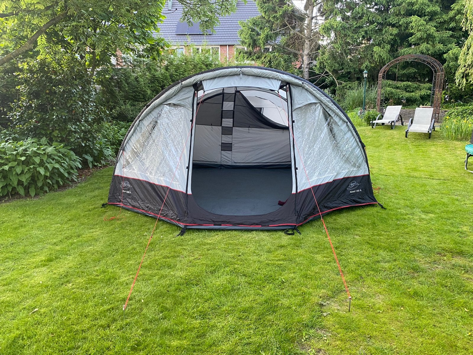 Bardani Airwolf 400XL tunneltent met opblaasbare palen, Caravans en Kamperen, Tenten, Ophalen, Gebruikt, Meer dan 6