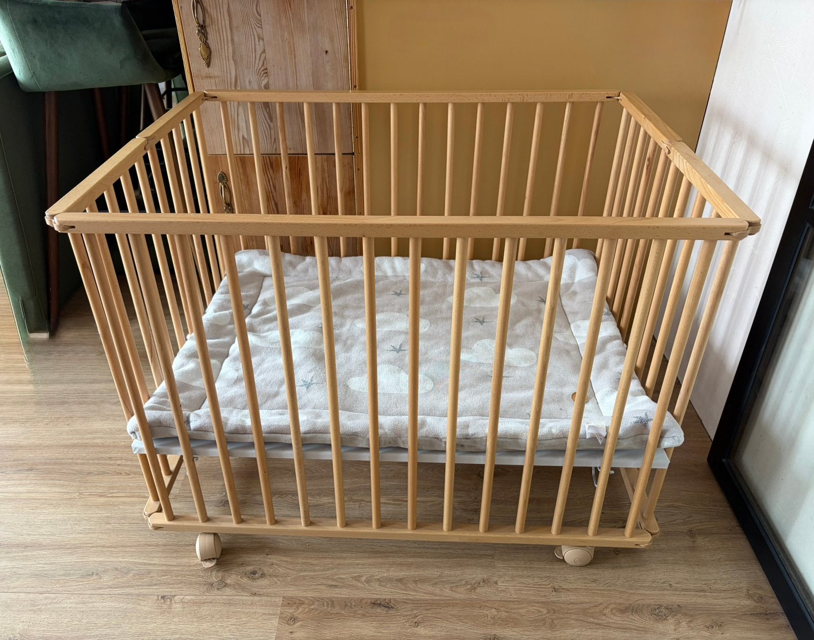 Inklapbare baby box «TIGRE» 100X74, Kinderen en Baby's, Boxen, Ophalen, Zo goed als nieuw, Rechthoekig, In hoogte verstelbaar
