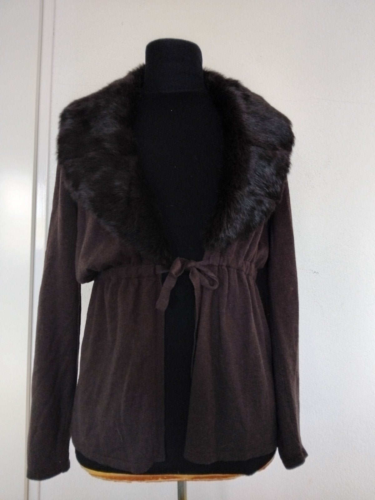 Vintage Frank Walder vest afneembare kraag - Maat 42/44 (L), Kleding | Dames, Bruin, Maat 42/44 (L), Ophalen of Verzenden, Zo goed als nieuw