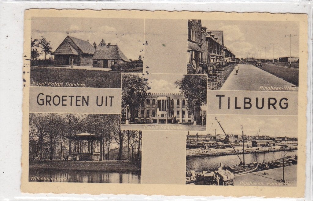 Tilburg-5 luik 1938, Verzamelen, Ophalen of Verzenden, 1920 tot 1940, Gelopen, Noord-Brabant
