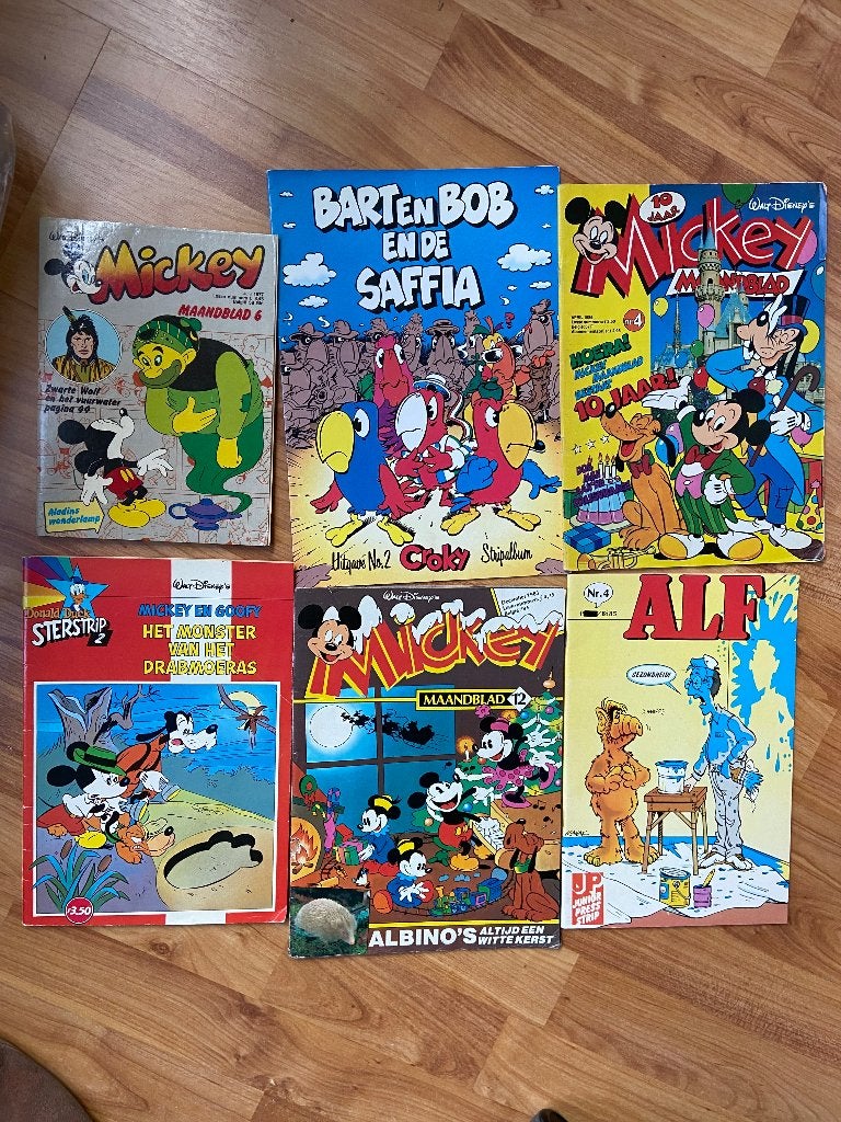 Diverse stripboeken: Mickey, Maja de Bij, ALF, Tita Tovenaar, Gelezen, Diverse auteurs, Ophalen of Verzenden, Meerdere stripboeken