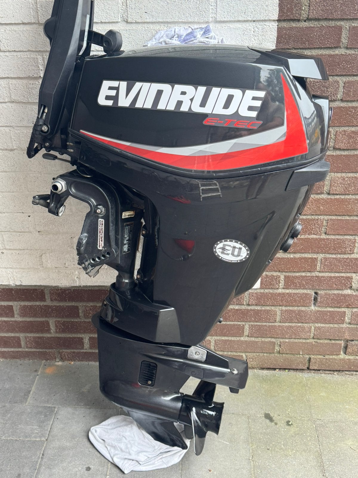 Evinrude e-tec 30 pk kortstaart buitenboordmotor als NIEUW, Ophalen, Overige materialen, Biminitop, Zo goed als nieuw