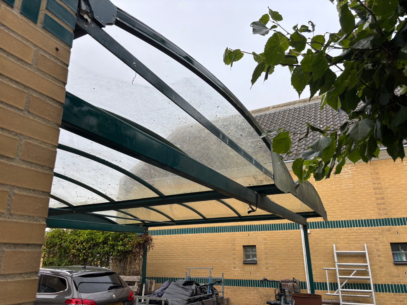 Dubbele boog carport, Ophalen, Gebruikt, Carport