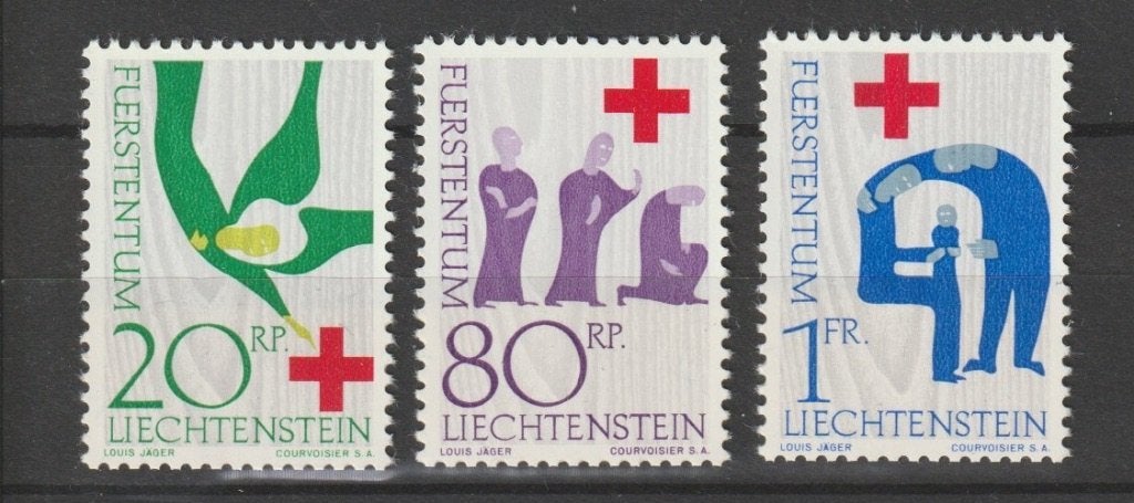 TSS Kavel 220188 Liechtenstein pf minr 428-430 Rode Kruis, Ophalen, Overige landen, Postfris