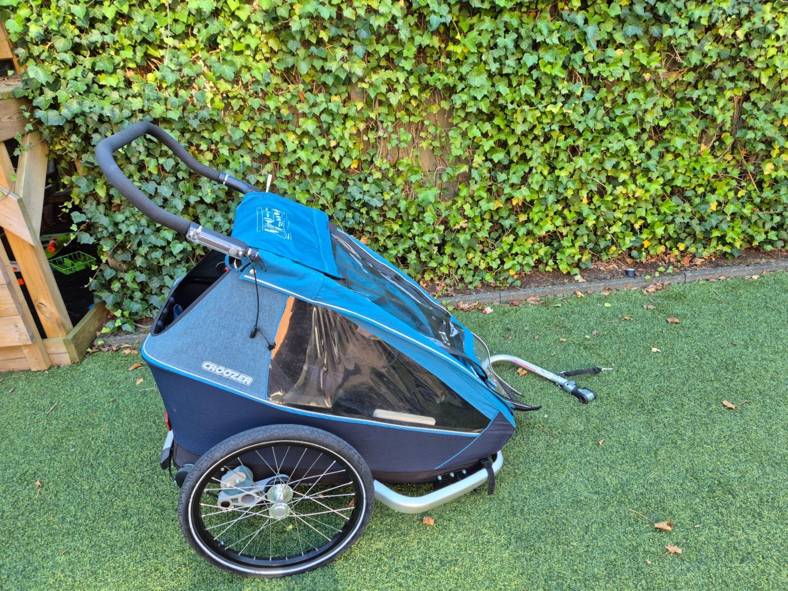 Croozer Kid Plus for 2 - Fietskar en Wandelwagen, Ophalen, Gebruikt, Opvouwbaar, 40 tot 60 kg