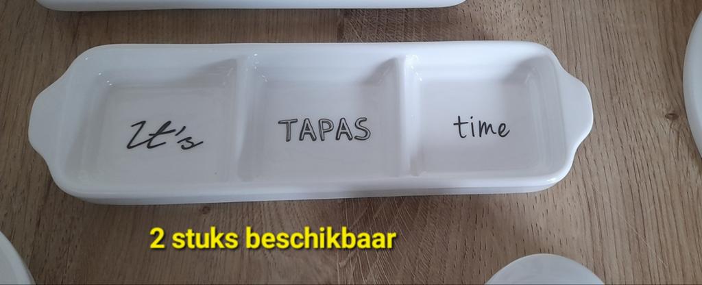 Its tapas time vakken schaaltjes riviera maison, Verzenden, Zo goed als nieuw, Overige stijlen, Schaal of Schalen
