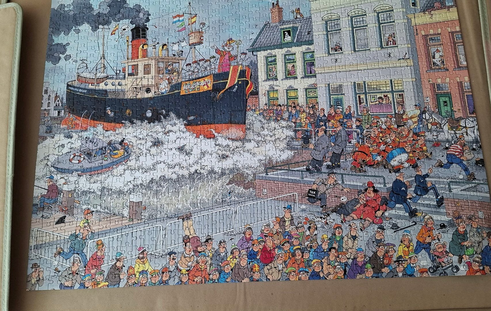 Sinterklaas intocht, Jan v Haasteten puzzel, Hobby en Vrije tijd, Denksport en Puzzels, Ophalen, Minder dan 500 stukjes, Zo goed als nieuw