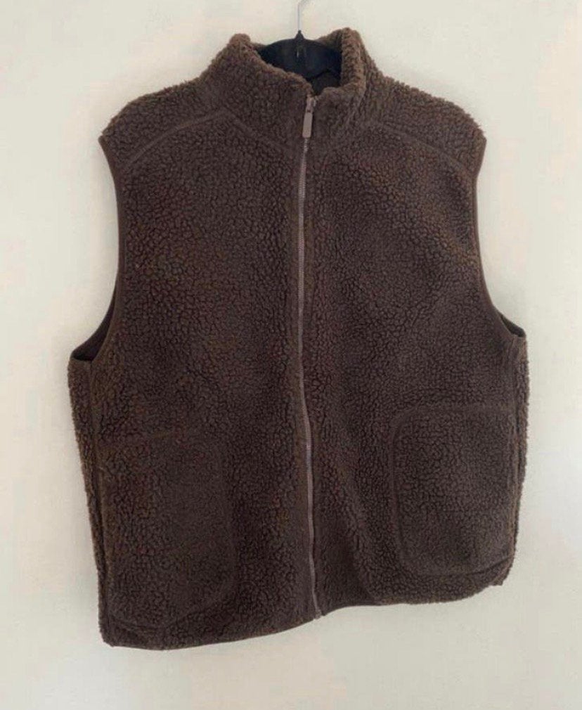 Winter wollen dames bodywarmer bruin. Mt L, Verzenden, Zo goed als nieuw, Maat 42/44 (L), Bruin