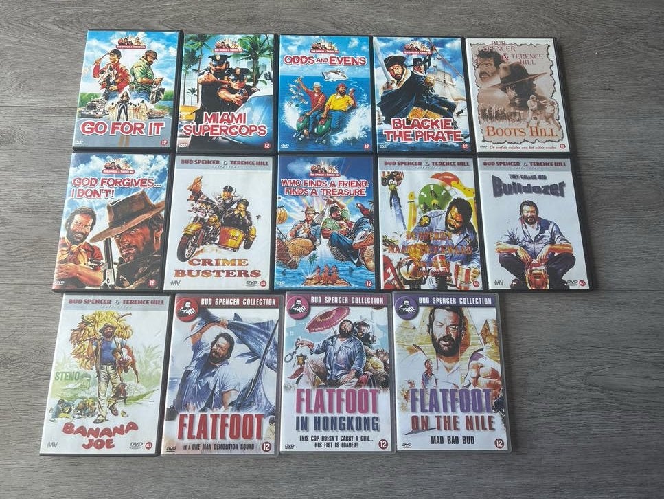 Grote collectie Bud Spencer & Terence Hill films op DVD, Nederlands, Ophalen of Verzenden, Vanaf 12 jaar, Inclusief doosje