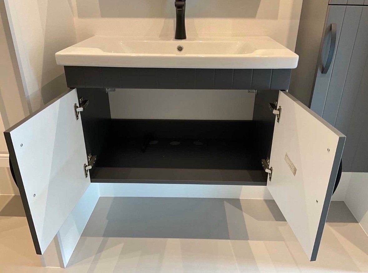 Badmeubelset wastafel, onderkast zonder kraan (nieuw in doos, Ophalen, Nieuw, 50 tot 100 cm, Minder dan 100 cm