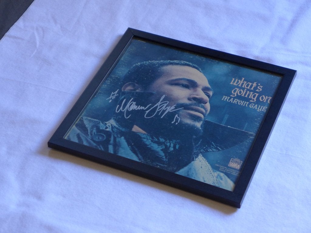 Marvin Gaye Whats Going On Signed Autographed Record, Ophalen, Gebruikt, Modern, Overige typen