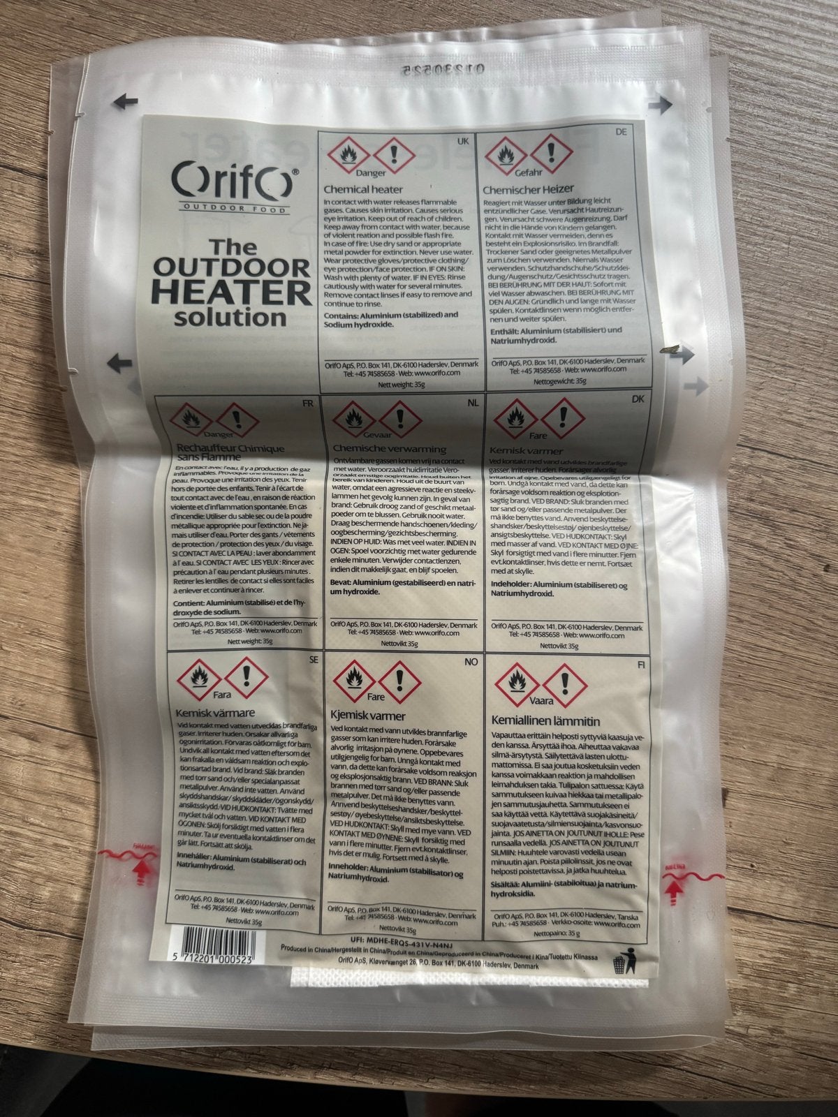 104 stuks Orifo Flameless Heaters - 35 gram per stuk, Ophalen of Verzenden, Nieuw