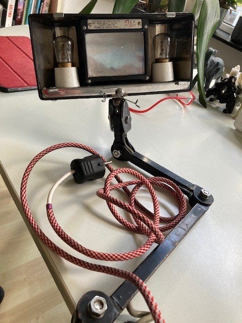 Vintage E.D.I. Lens Lite Vergroter met Verlichting, Ophalen