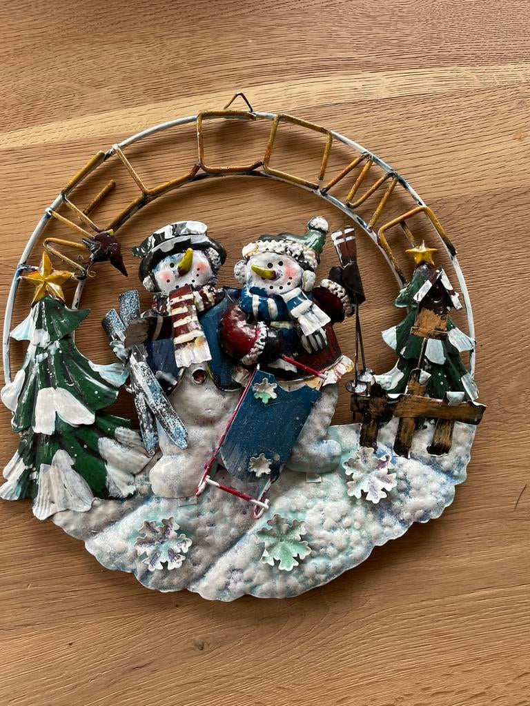 Metalen winter-kersthanger, Ophalen of Verzenden, Zo goed als nieuw