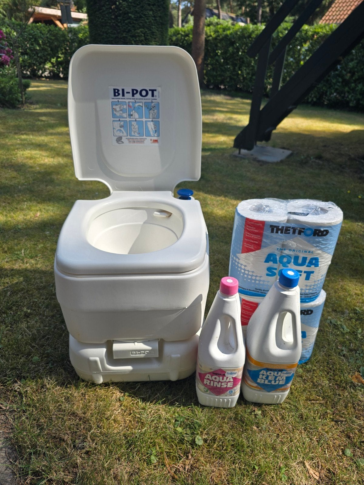 Fiamma Bi-Pot 1513 draagbaar toilet met toebehoren, Ophalen, Zo goed als nieuw