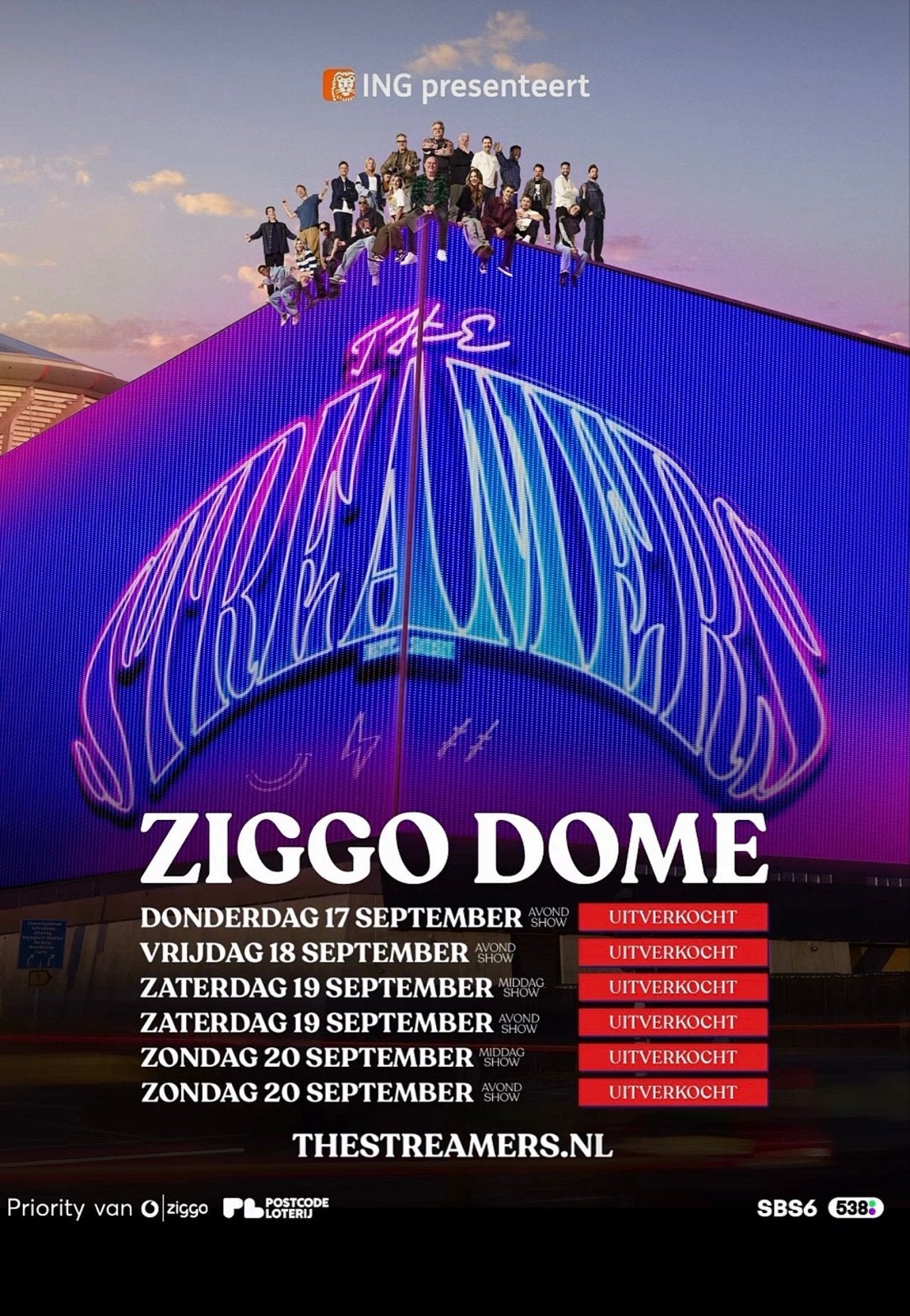 2 tickets The Streamers 18september, Tickets en Kaartjes