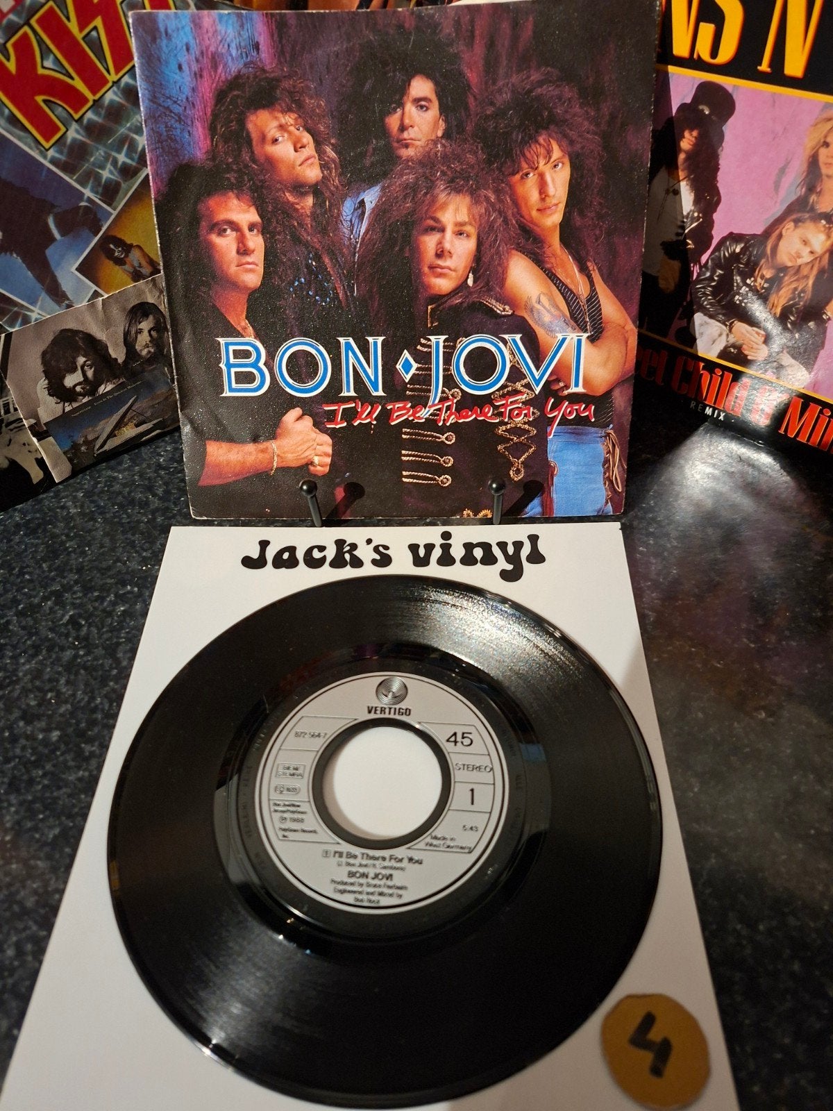 Bon Jovi - I'll Be There For You - 7 inch single  1989/4, 7 inch, Ophalen of Verzenden, Zo goed als nieuw, Beschermende buitenhoes