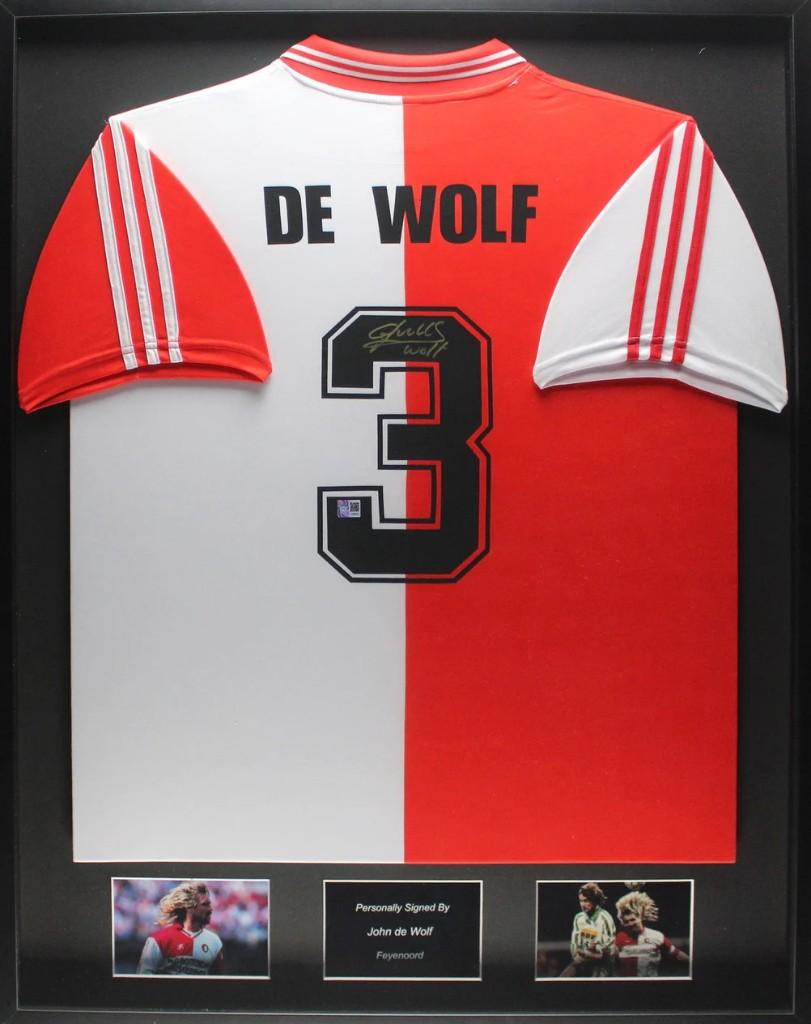 John de Wolf Feyenoord ingelijst 94/95 shirt (Beschadigd A), Soccersignings.nl, Shirt, Ophalen of Verzenden, Zo goed als nieuw