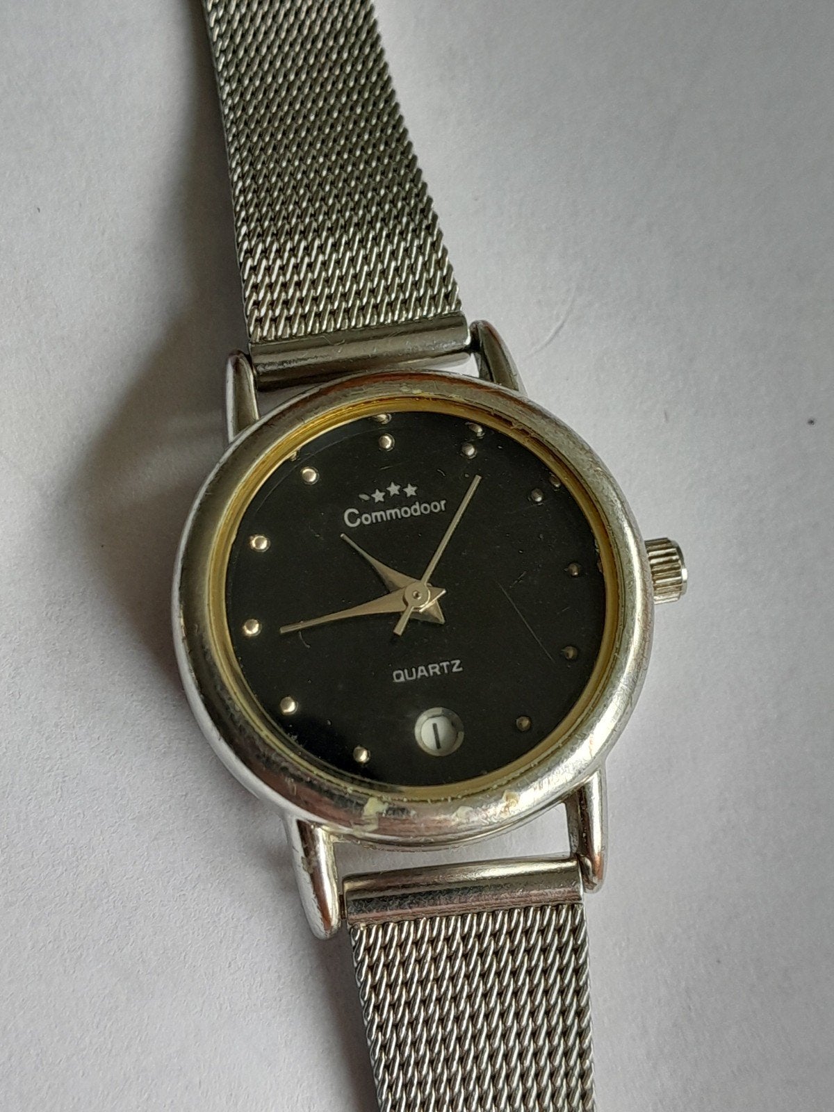 Commodoor vintage horloge 80er jaren prijs incl verzending, Ophalen of Verzenden, Leer, Overige merken
