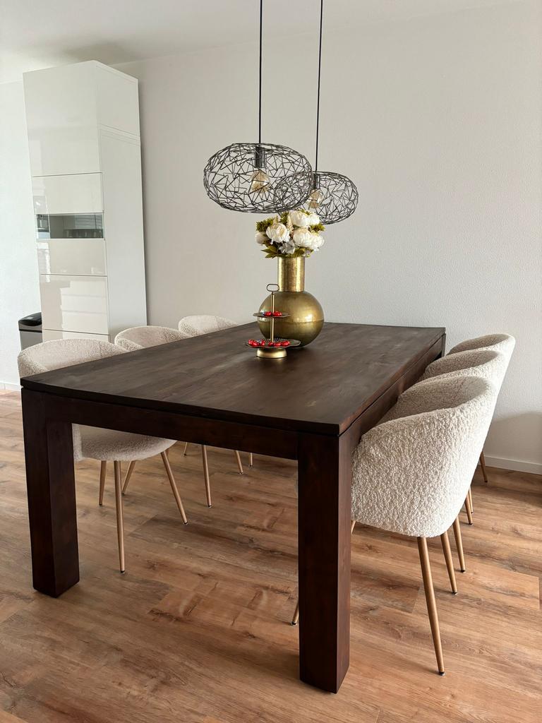 Eettafel hout, Huis en Inrichting, Tafels | Eettafels, Ophalen, Gebruikt, 200 cm of meer, 50 tot 100 cm