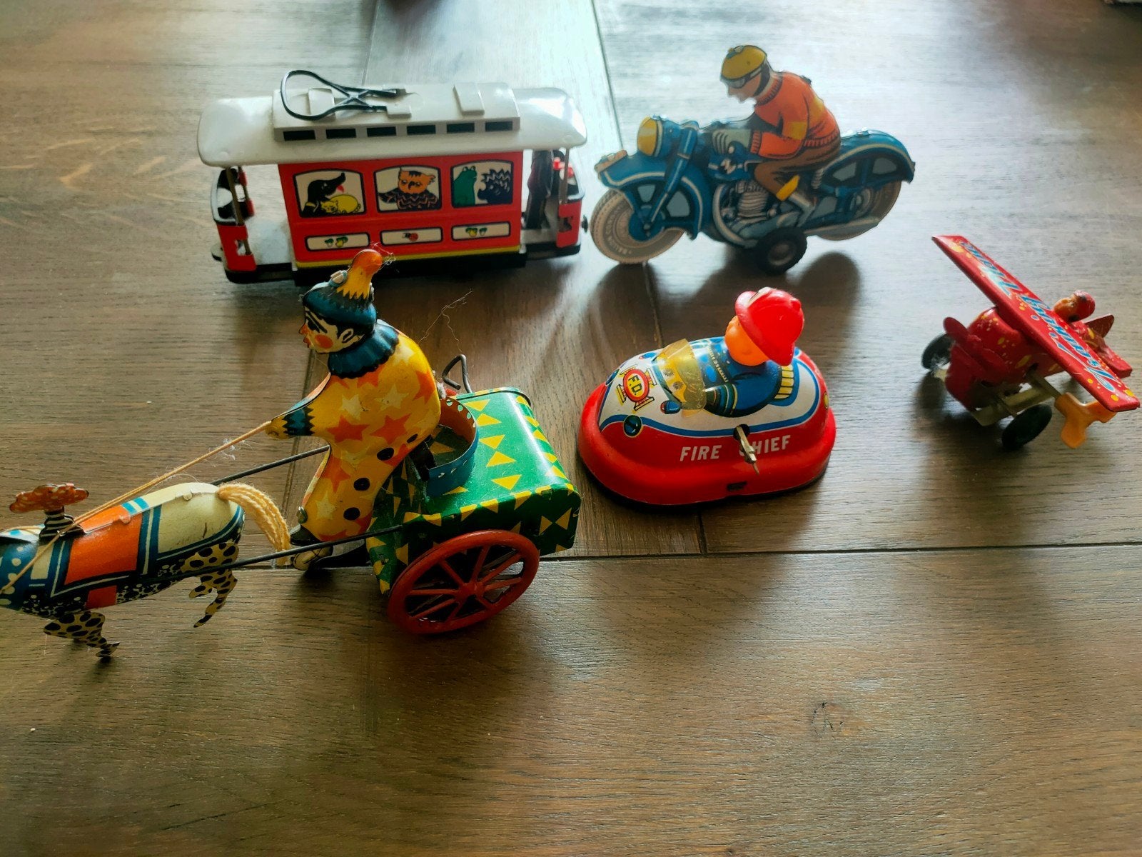 Vintage blikken speelgoed collectie - 5 stuks, Ophalen of Verzenden