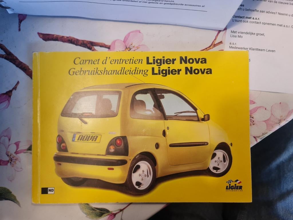 Gebruikshandleiding Ligier Nova, Ophalen of Verzenden