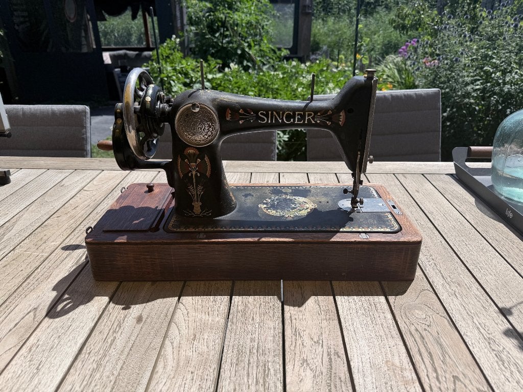 Antieke Singer naaimachine 15K uit 1925, Antiek en Kunst, Ophalen