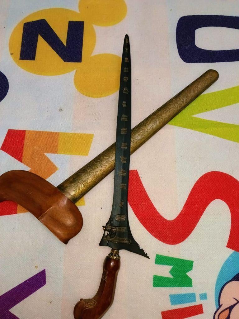 Antieke Keris Naga Siluman Pamor Tambal Gayaman Solo SUX22, Wapen, Verzenden, Overige materialen, Indonesië