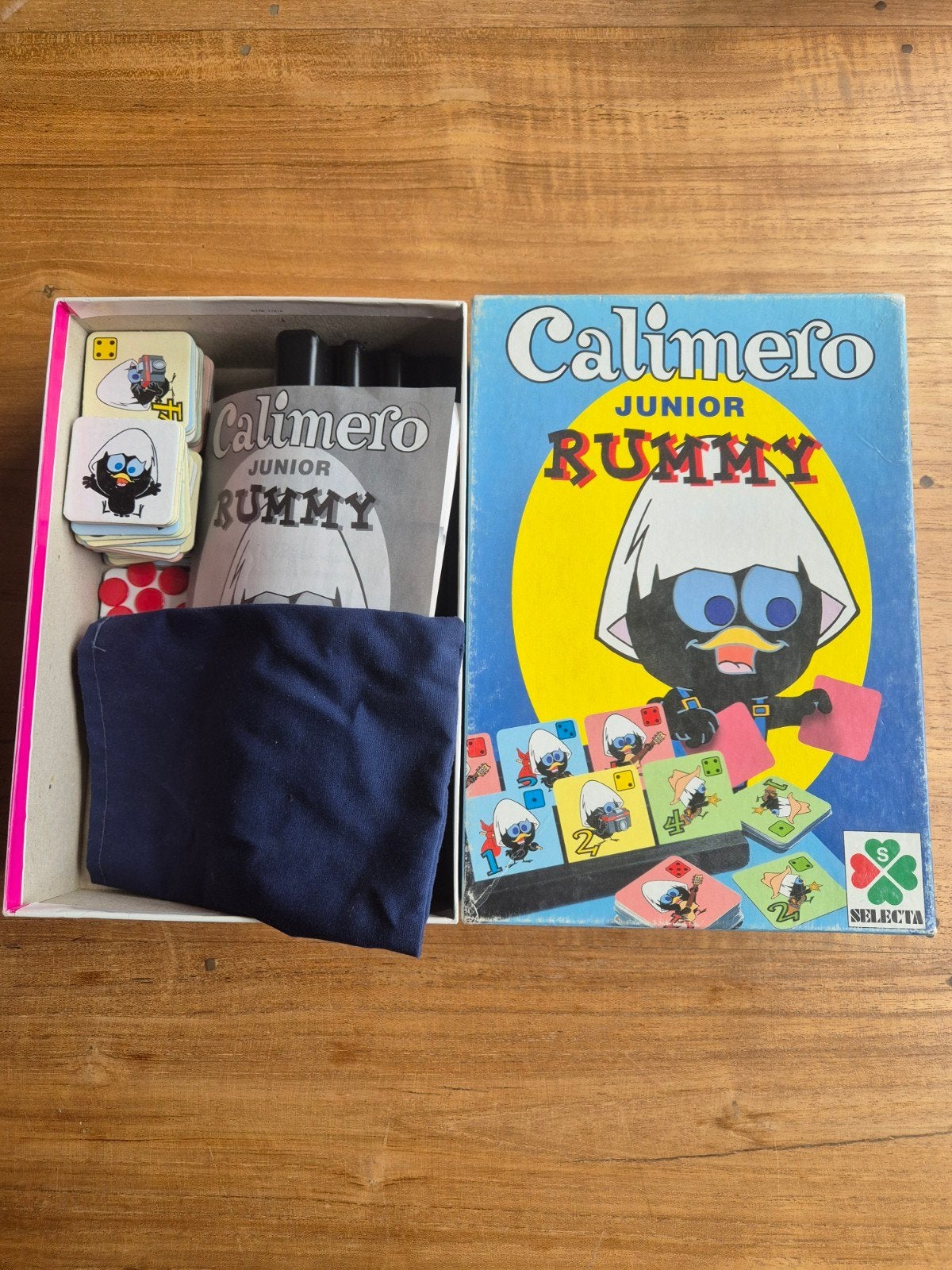 Calimero Junior Rummy Gezelschapsspel - Compleet, Een of twee spelers, Ophalen of Verzenden, Gebruikt, Selecta