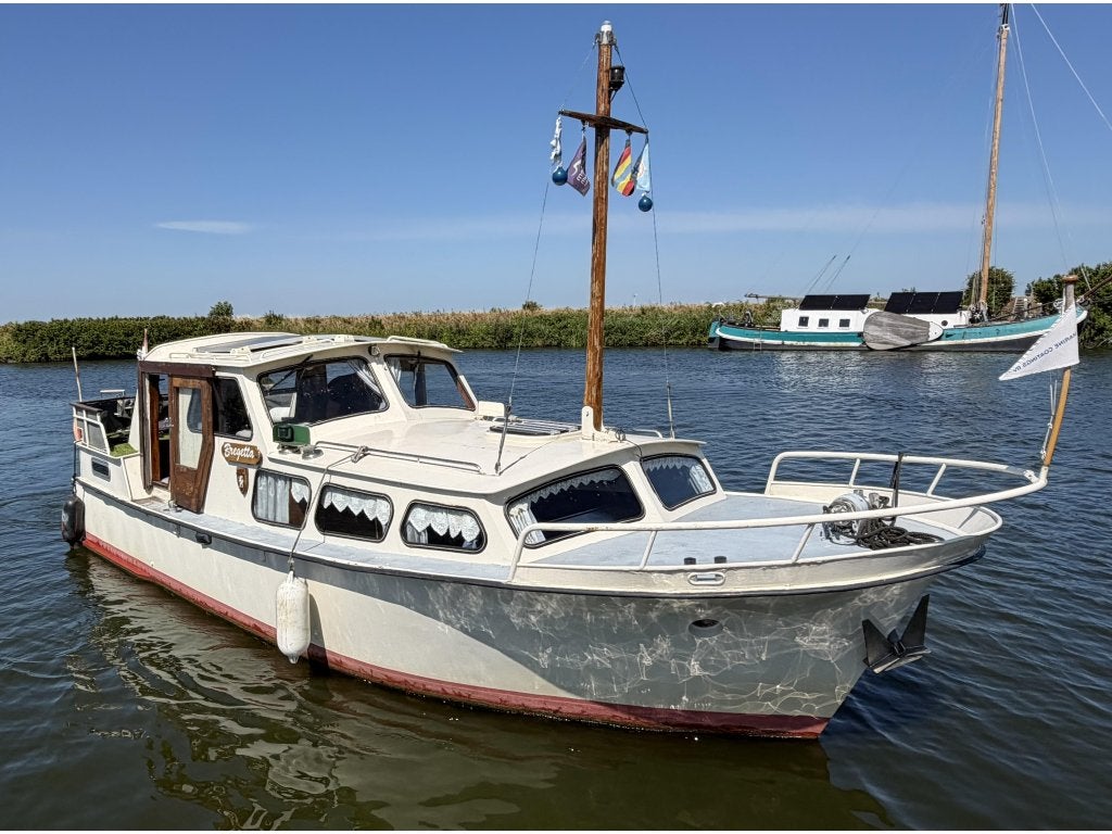 Koopje! Verhoef Kruiser Motorboot Nieuwe Mitsubishi Motor!, Staal, Gebruikt, Diesel, Kruiser