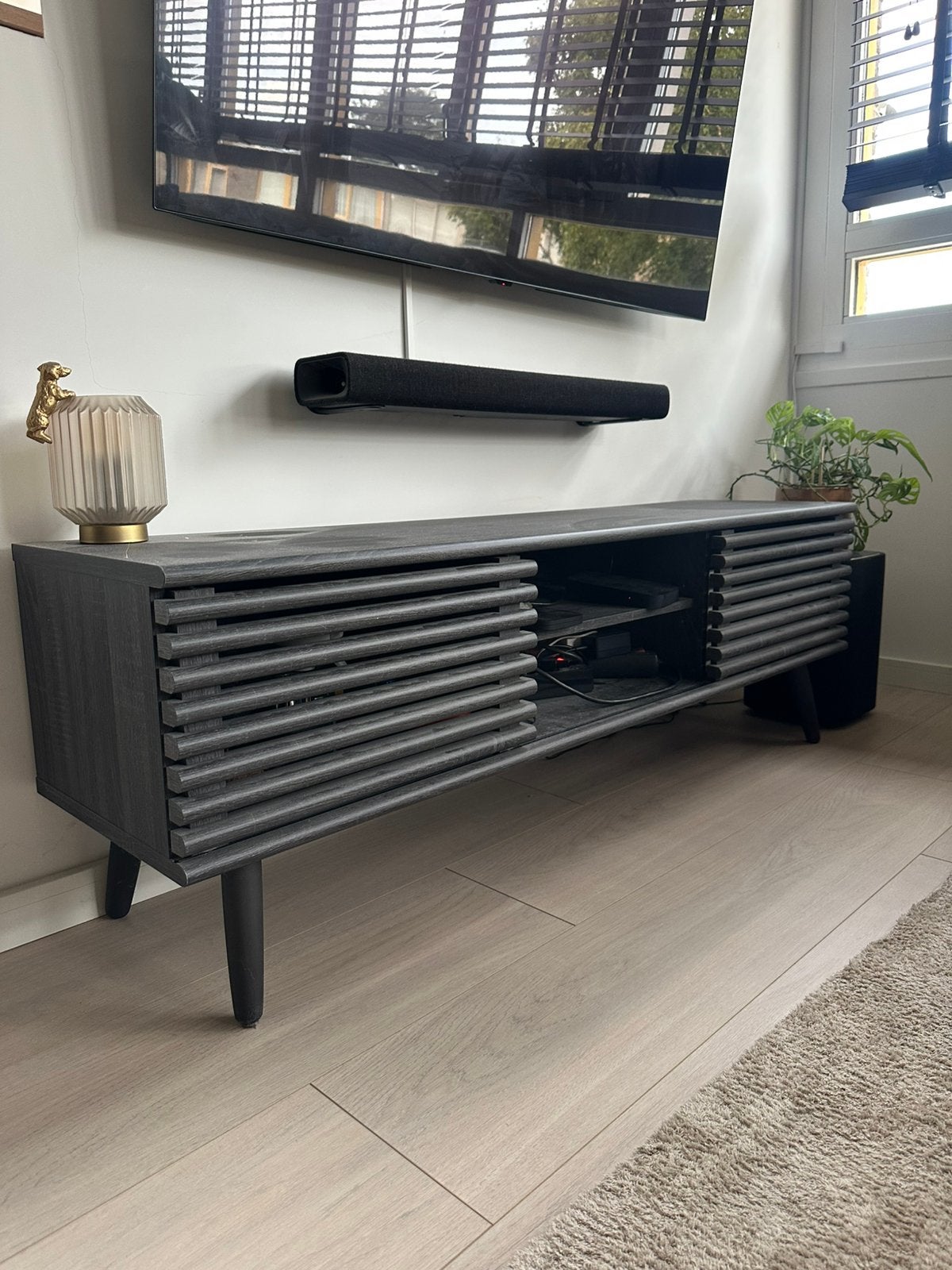 MADE TV meubel 38x150x50, Ophalen, 100 tot 150 cm, Zo goed als nieuw, Minder dan 100 cm