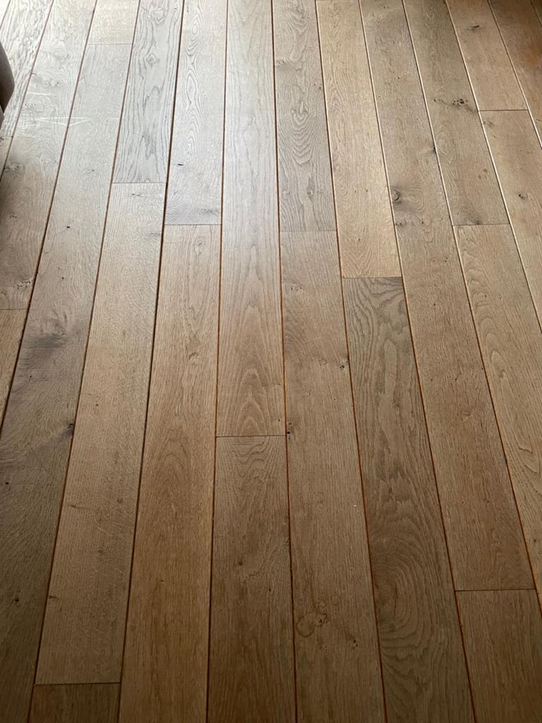 Massief eiken planken vloer 2 cm dik, Ophalen, Gebruikt, Vloerdelen of -planken, 10 m² of meer